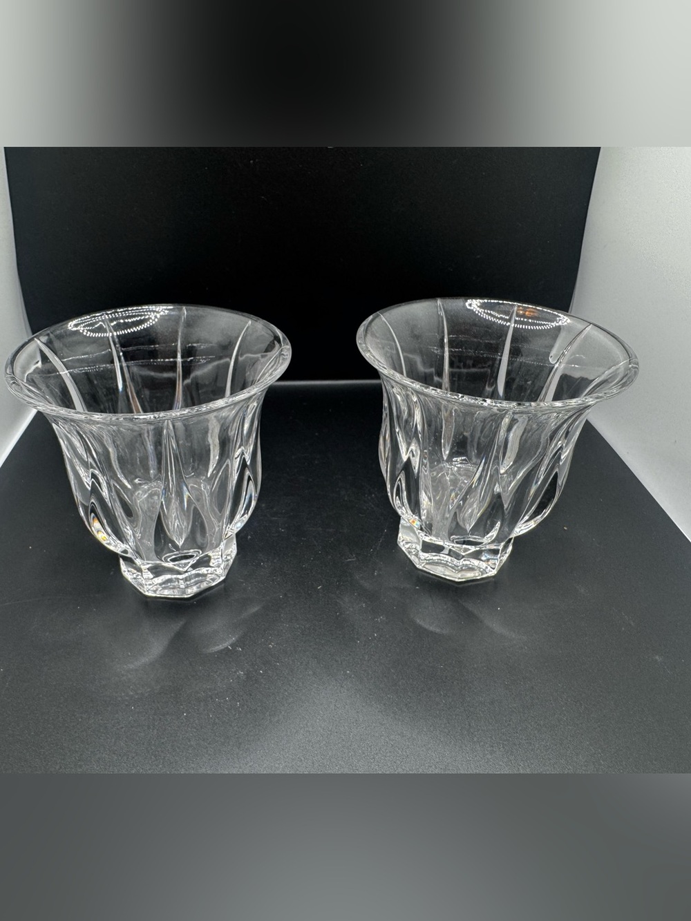 Crystal votive holder Clear Glass 4" x 3.5"